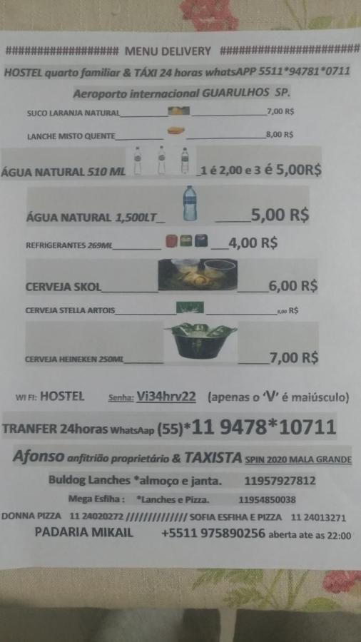 Família Quartos Individuais C Banheiro&táxi Próximo Do Aeroporto Internacional De Sp Pensión Guarulhos